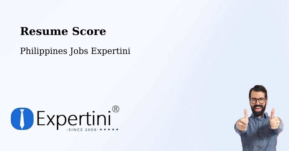 Resume Score & Job Description Match Tool – General Santos - Philippines Jobs Expertini